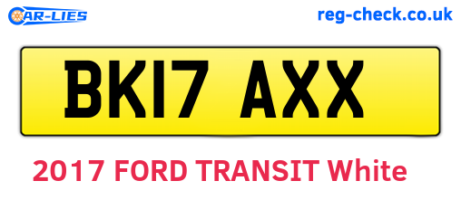 BK17AXX are the vehicle registration plates.