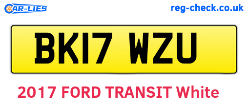 BK17WZU are the vehicle registration plates.