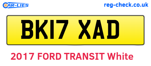 BK17XAD are the vehicle registration plates.