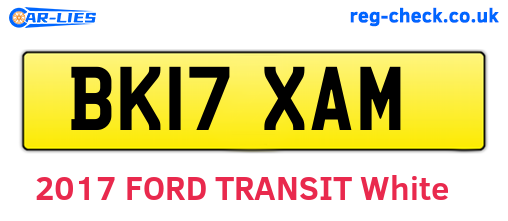 BK17XAM are the vehicle registration plates.