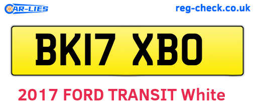 BK17XBO are the vehicle registration plates.