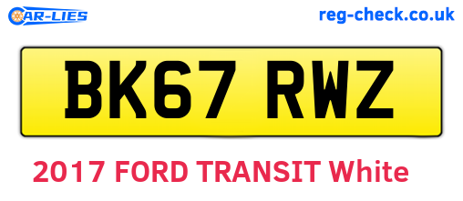 BK67RWZ are the vehicle registration plates.