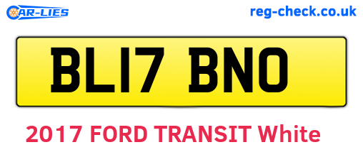 BL17BNO are the vehicle registration plates.