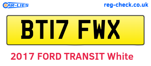 BT17FWX are the vehicle registration plates.