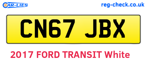 CN67JBX are the vehicle registration plates.