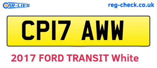 CP17AWW are the vehicle registration plates.