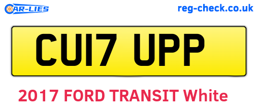 CU17UPP are the vehicle registration plates.