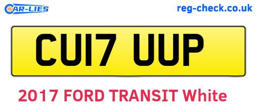 CU17UUP are the vehicle registration plates.