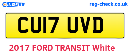 CU17UVD are the vehicle registration plates.