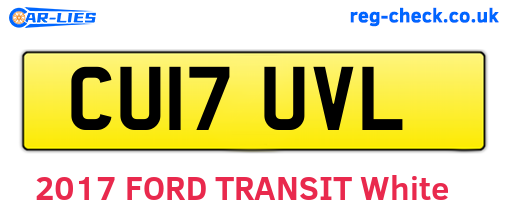 CU17UVL are the vehicle registration plates.