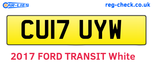 CU17UYW are the vehicle registration plates.