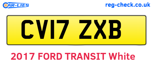 CV17ZXB are the vehicle registration plates.