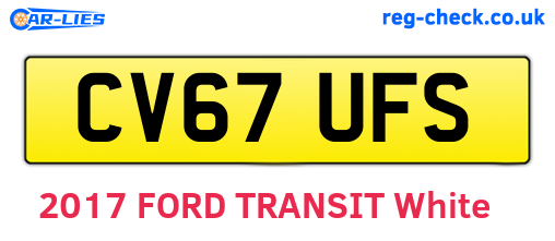 CV67UFS are the vehicle registration plates.