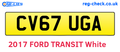 CV67UGA are the vehicle registration plates.