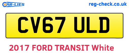 CV67ULD are the vehicle registration plates.