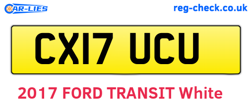 CX17UCU are the vehicle registration plates.