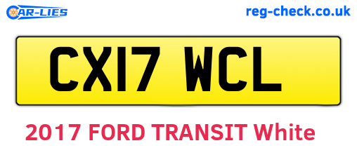 CX17WCL are the vehicle registration plates.