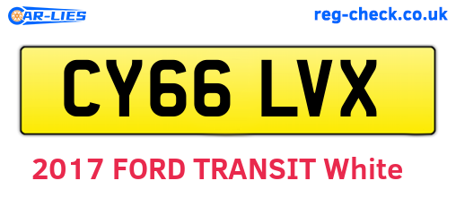 CY66LVX are the vehicle registration plates.