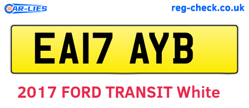 EA17AYB are the vehicle registration plates.