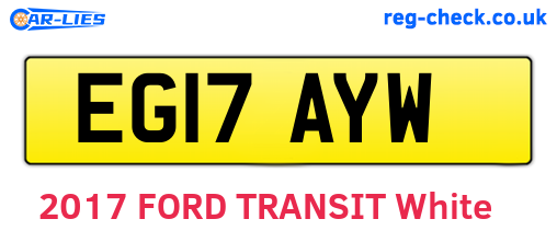 EG17AYW are the vehicle registration plates.