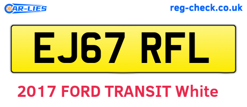 EJ67RFL are the vehicle registration plates.