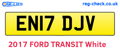 EN17DJV are the vehicle registration plates.
