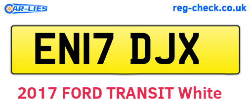 EN17DJX are the vehicle registration plates.