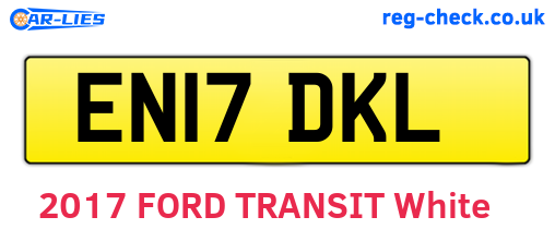 EN17DKL are the vehicle registration plates.