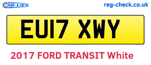 EU17XWY are the vehicle registration plates.