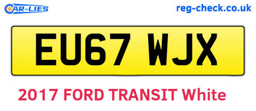 EU67WJX are the vehicle registration plates.