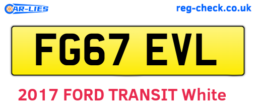 FG67EVL are the vehicle registration plates.