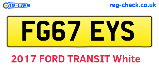 FG67EYS are the vehicle registration plates.