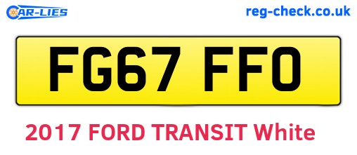FG67FFO are the vehicle registration plates.