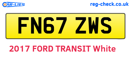 FN67ZWS are the vehicle registration plates.