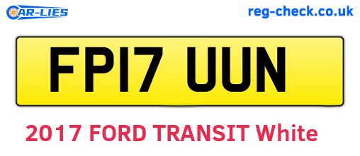 FP17UUN are the vehicle registration plates.