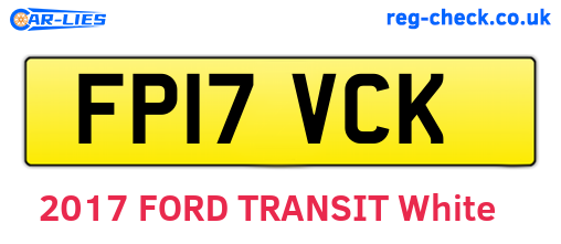 FP17VCK are the vehicle registration plates.