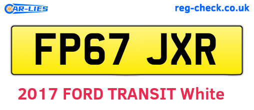 FP67JXR are the vehicle registration plates.