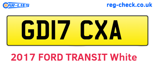 GD17CXA are the vehicle registration plates.