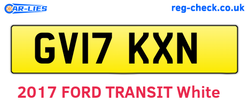 GV17KXN are the vehicle registration plates.