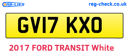 GV17KXO are the vehicle registration plates.