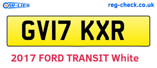 GV17KXR are the vehicle registration plates.