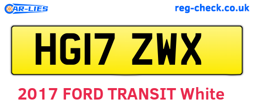 HG17ZWX are the vehicle registration plates.