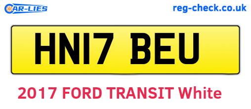 HN17BEU are the vehicle registration plates.