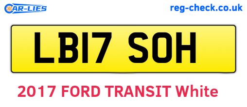 LB17SOH are the vehicle registration plates.