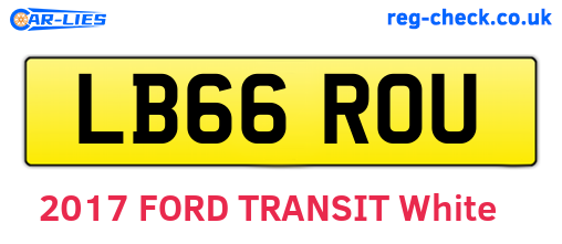 LB66ROU are the vehicle registration plates.