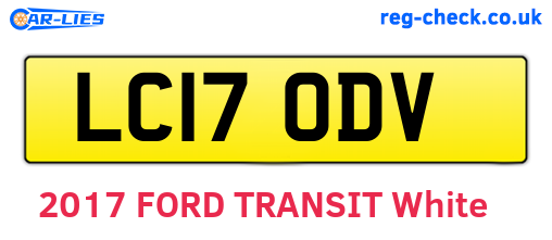 LC17ODV are the vehicle registration plates.