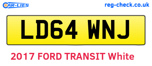 LD64WNJ are the vehicle registration plates.