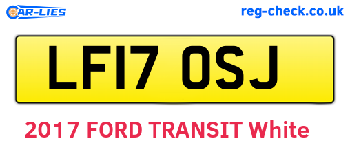 LF17OSJ are the vehicle registration plates.