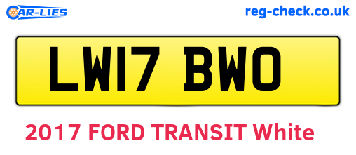 LW17BWO are the vehicle registration plates.