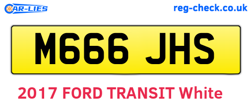 M666JHS are the vehicle registration plates.